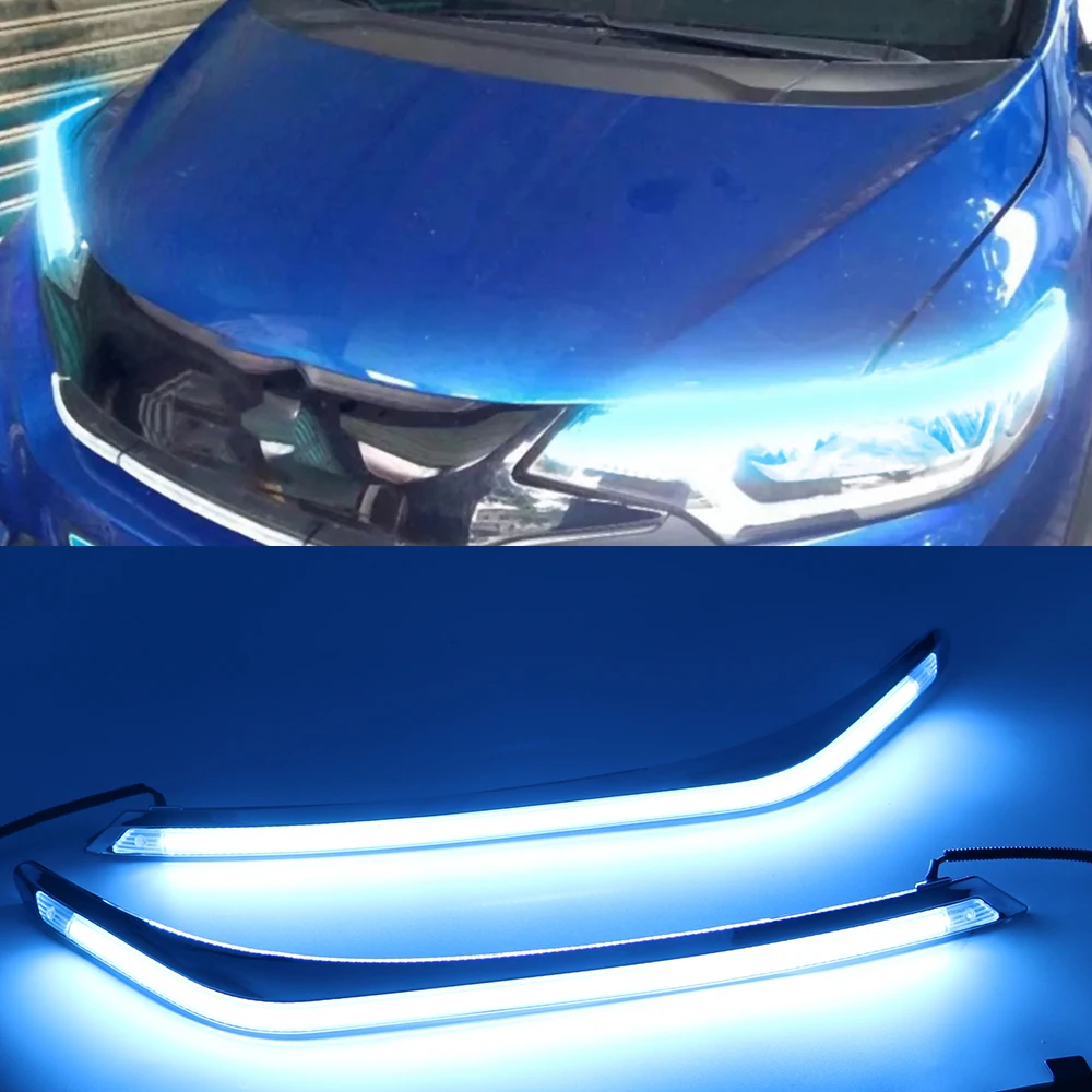 1 пара для Honda Fit Jazz 2015 2016 2017 2018 светодиодные дневные ходовые огни светильник
