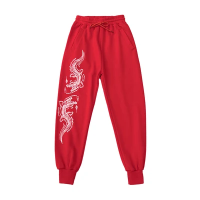 pants Camisa Masculina Homme/Детский комплект для уличных танцев, красное пальто в стиле хип-хоп для мальчиков и девочек+ штаны+ белые топы с капюшоном, весенний комплект одежды - Цвет: pants