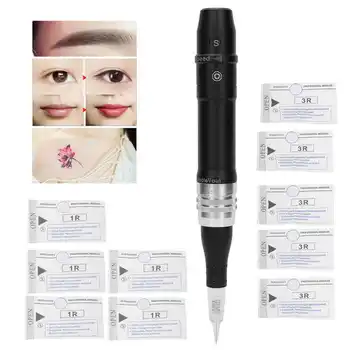 

1set Adjustable Electric Eyebrow Lip Tattoo Machine Microblading Tattoo Machine Professional Semi-permanent Makeup Pen 100-240V
