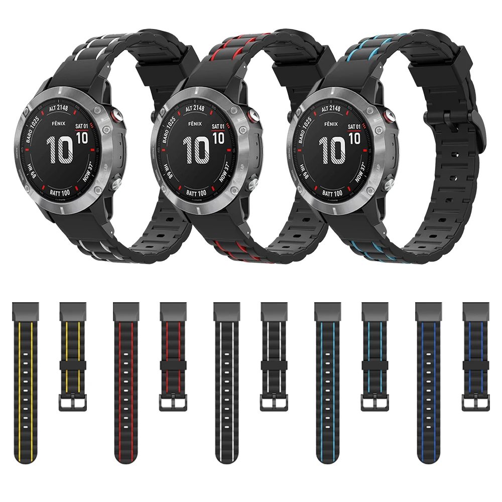 

Quick Release 22mm 26mm Wrist Band Strap for Garmin Fenix 6 6X Pro/TACTIX DELTA/Fenix5 5X plus/MARQ QuickFit Silicone Watchband