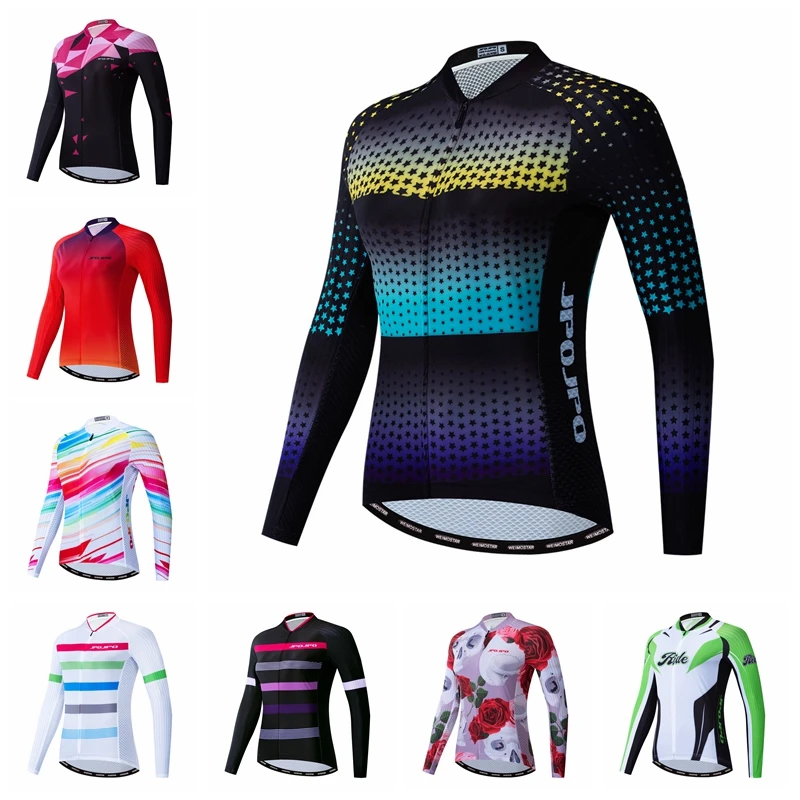 Weimostar Women's Long Sleeve Cycling Mountain Bike Jersey Biking Shirt Jacket Tops 