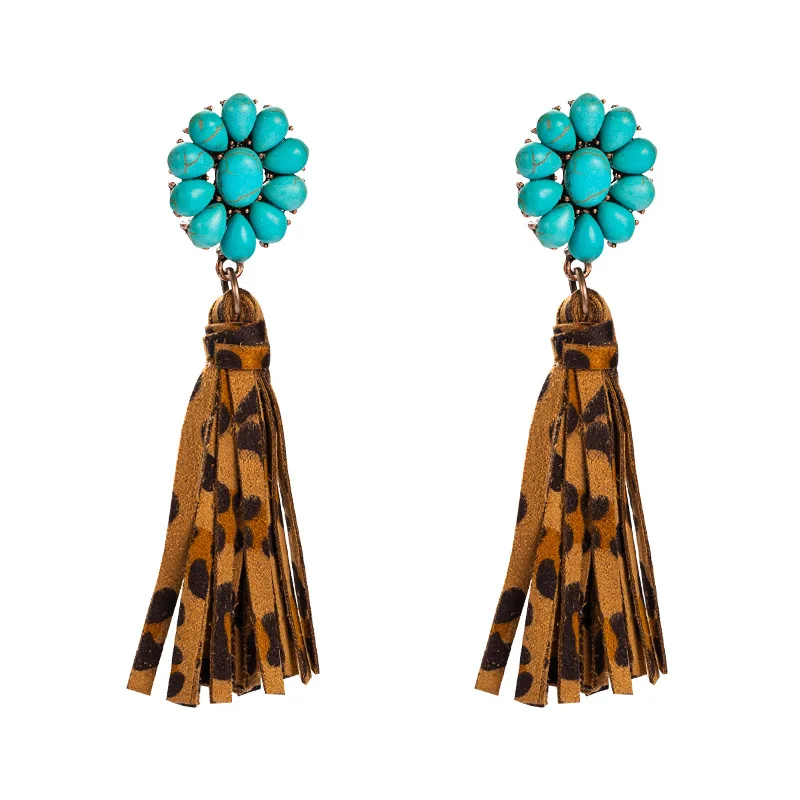 Leather Tassel Earrings