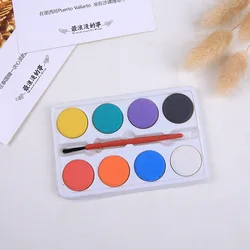 8-color Watercolor Children's Students Painting Drawing Non-toxic Washable Simplicity Package Solid Pigments Art Supplies
