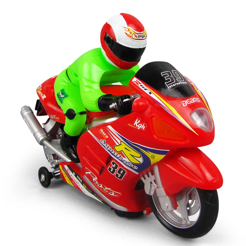 Электрическая игрушка скоростной гоночный мотоцикл с подсветкой звуковые игрушки подарок для детей универсальное колесо трансформация электрический мотоцикл