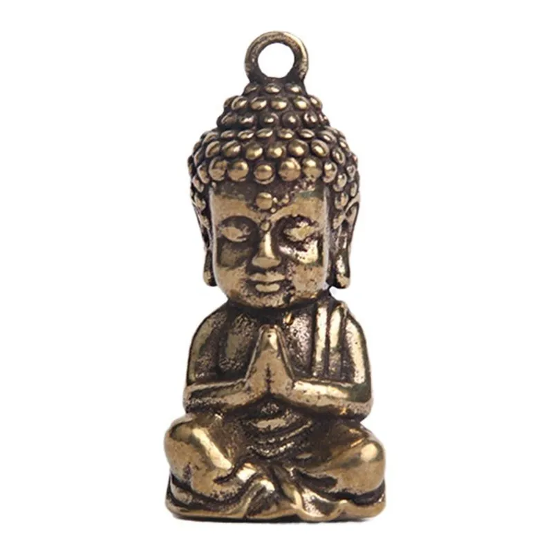 

Buddha 3D Mini Casting Figurine Retro Style Metal Sculpture Home Office Room Desktop Decoration Collect Ornaments Gifts