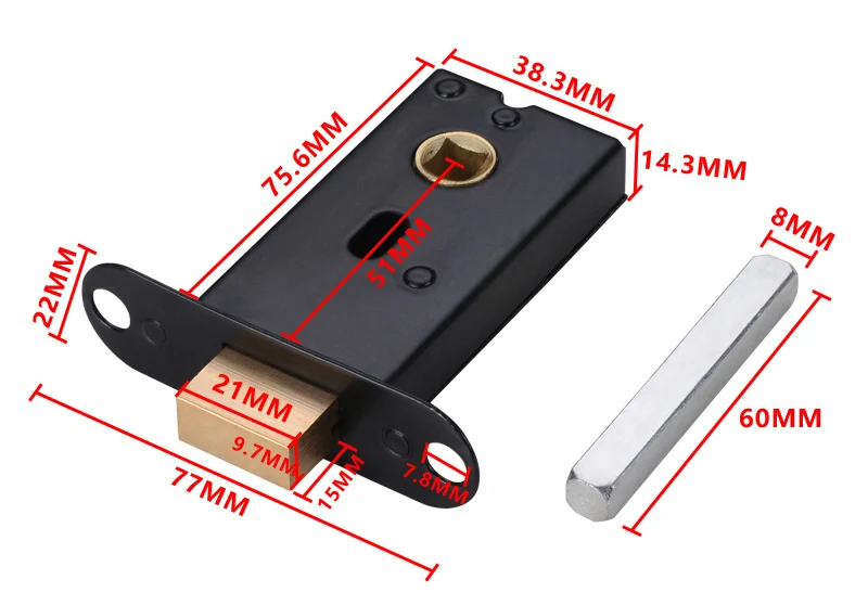 Myhomera dubbelzijdig Lock Rvs 304 Inbouw Onzichtbare чашка Handvat privity Verborgen Deur Kast Trekt противопожарный слотен