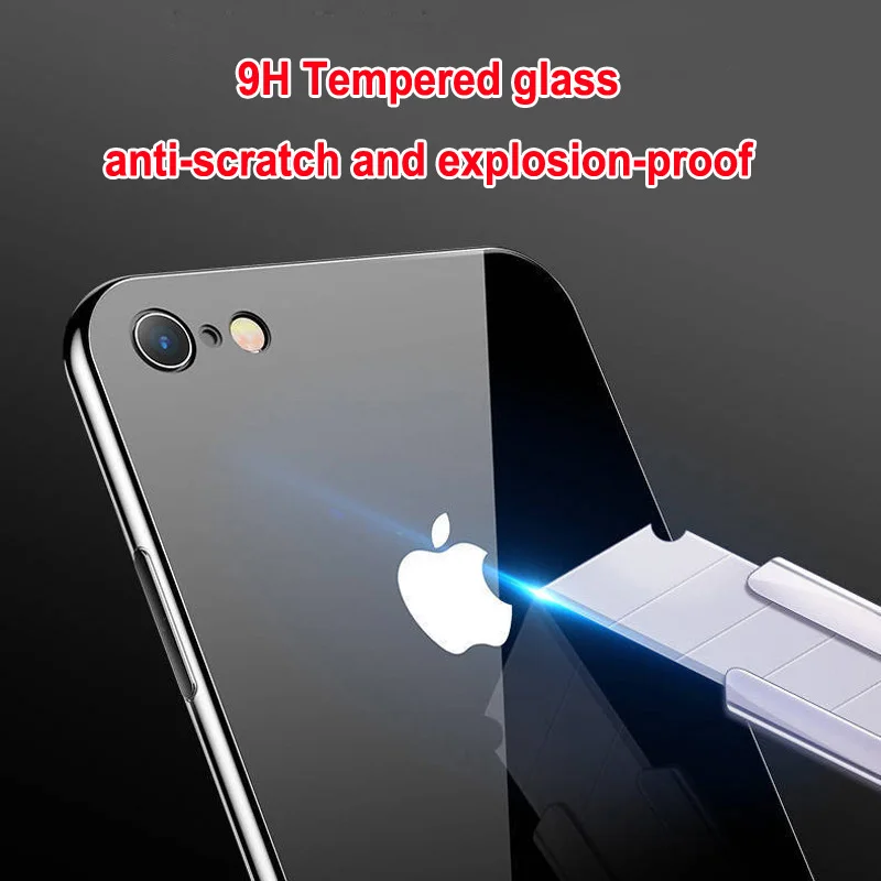 Роскошный чехол из закаленного стекла для Apple iPhone 6S 7 8 Plus X XS XR 11 pro MAX покрытие зеркальная глянцевая крышка Капа Funda(4 вида цветов