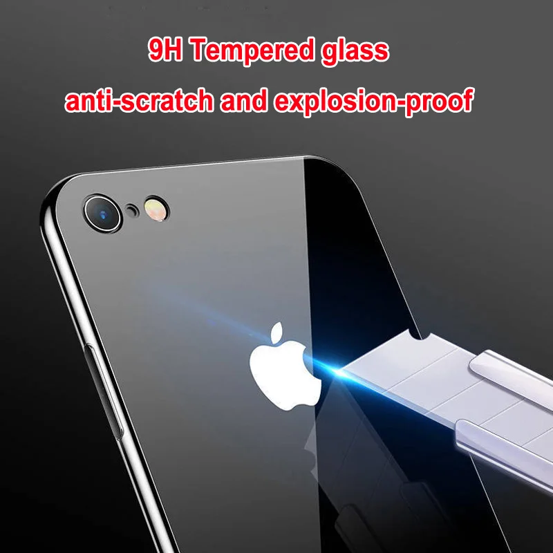 Роскошный чехол из закаленного стекла для Apple iphone 6, 7, 8 Plus, iphone X, XR MAX, зеркальный глянцевый чехол для iphone 11pro max
