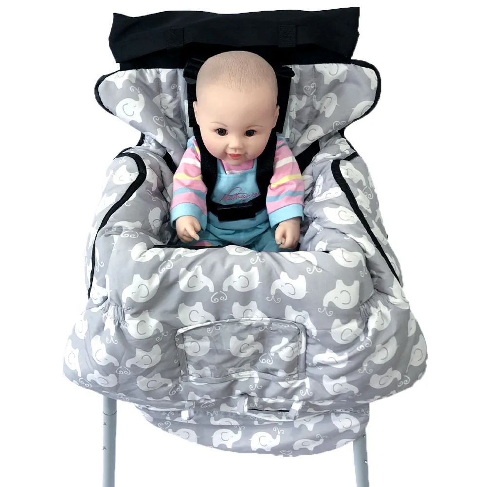 Защитные Матрасы для покупок, универсальная детская подушка, чехол для стула С Рисунком Слона, полиэстер, персиковая кожа