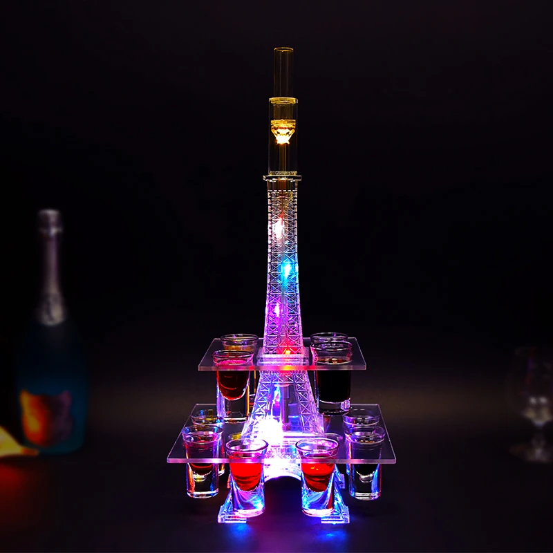 Led бар бокал для коктейлей держатель KTV подстаканник для зарядки Красочные Креативные мигающие световые чашки Винный Стеллаж вертикальный стеллаж для вина стойки - Цвет: 4