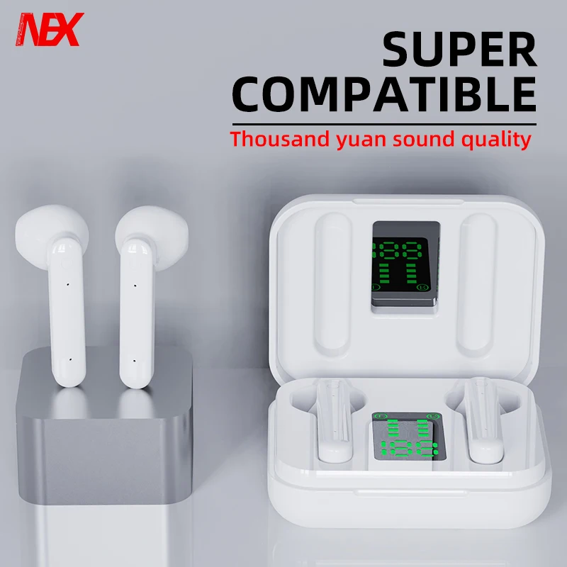 Mini TWS Bluetooth 5.1 wireless Earphones Hifi stereo waterproof noise reduction sports headset with microphone.