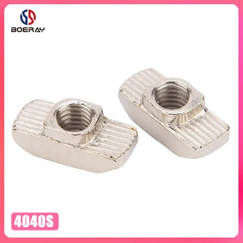 

20PCS M4 M5 M6 M8 Hammer Nut Aluminum Connector T Fastener Sliding Nut Nickel Plated Carbon Steel for 4040 Aluminum Profile
