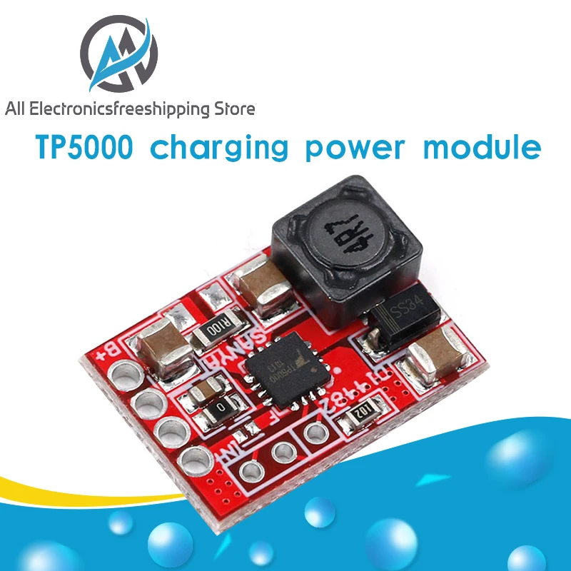 TP5000 4 2 V/3 6 V 1A литий Батарея зарядная плата Зарядное устройство Модуль 3 полимерный