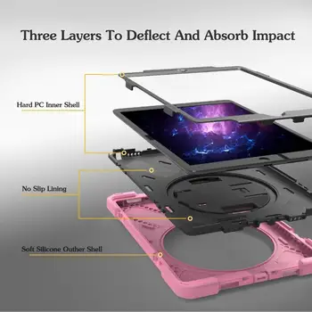 

Shockproof Hybrid Heavy PC+TPU Armor Hard Shell For iPad Pro 10.5 A1701 A1709 Hybrid Heavy Full Body Stand Cover+gifts