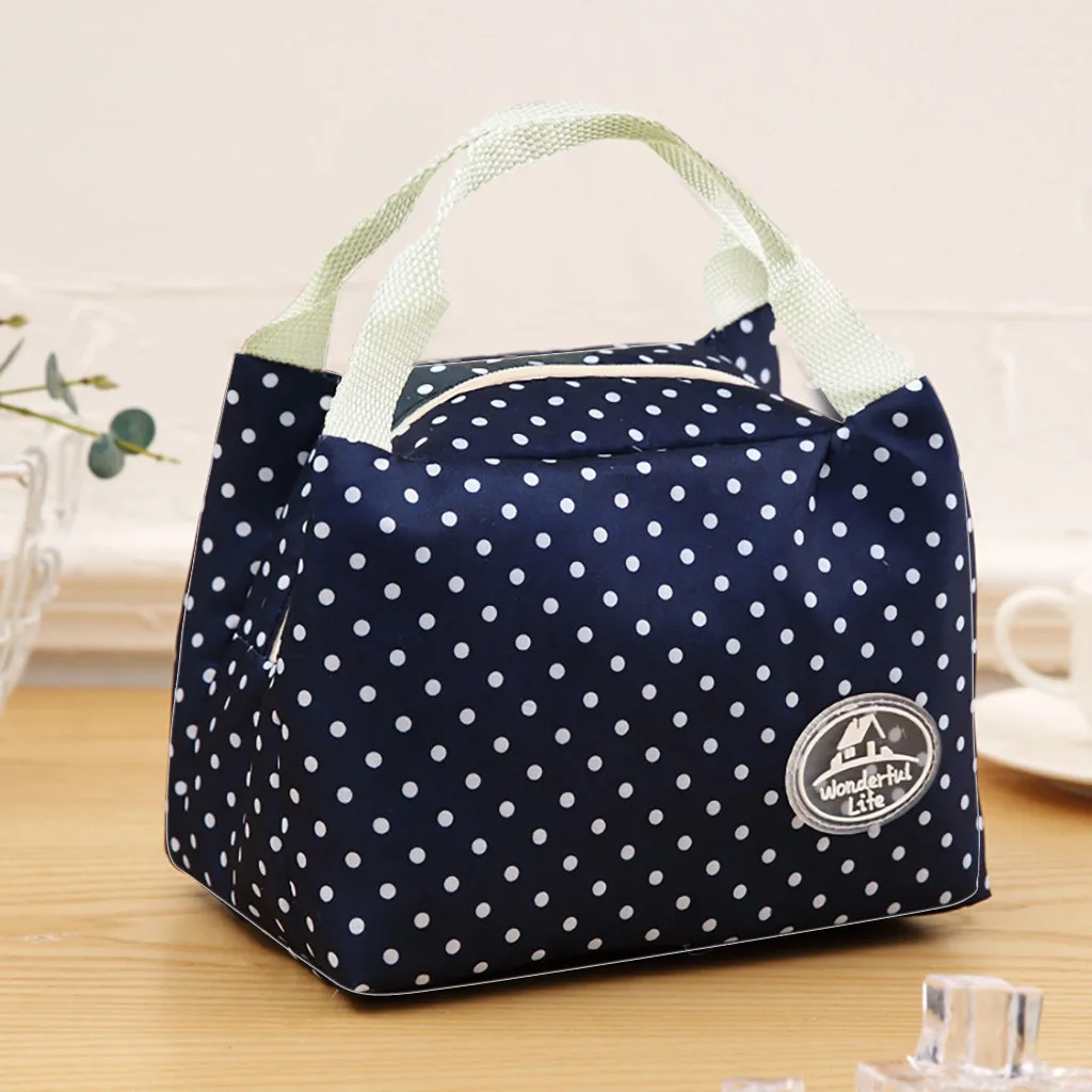 

New Portable Baby Food Storage Insulated Cold Canvas Stripe Picnic Carry Case Thermal Portable Lunch Bag Baby Food Bag #1.14