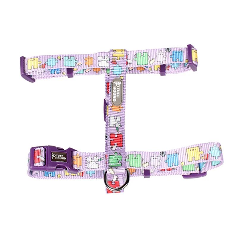 Tuff Hound нейлоновый собачий H-Shaped жилет для животных Harnes с принтом, регулируемый, без тяги, жилет для собак, мягкий, удобный, Сбруя-жилет