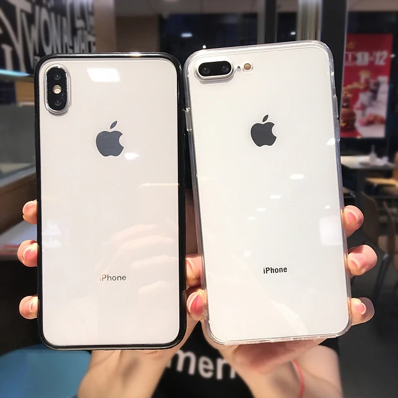 

Shockproof Silicone Bumper Frame Transparent Phone Case For iPhone X XS XR XS Max 8 7 6 6S Plus Clear protection Back Cover