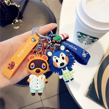 

New Animal Crossing Keychain Creative Cute Game Animals Friends Car Keychain Exquisite Small Keyring Kids Friends Gift