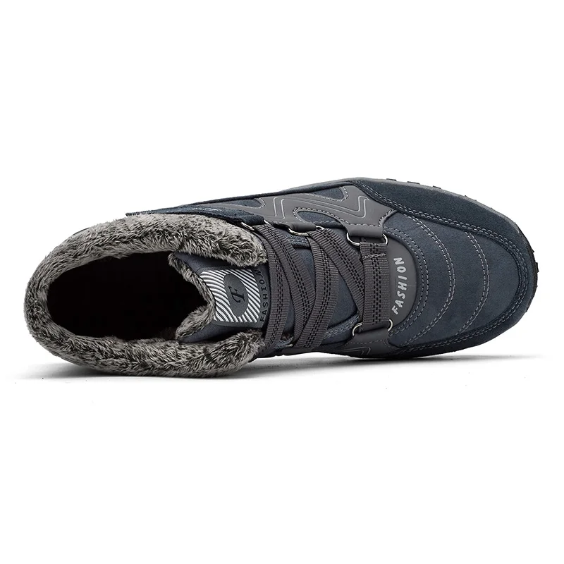 Hommes Bottes De Haute Qualité Hiver Fourrure Chaud Cheville Neige Bottes Hommes Hiver Caoutchouc Travail Bottes Hommes Baskets