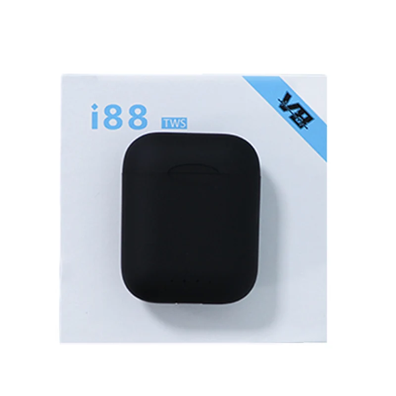 i88 TWS Bluetooth гарнитура новые мини сенсорные наушники стерео наушники Портативные наушники для всех мобильных телефонов - Цвет: i88 black Matte