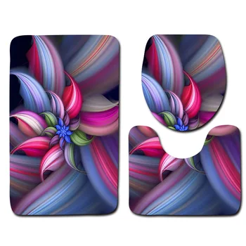 

Factory Spot Toilet Three-Piece Bathroom Mat Bathroom 3-Piece Carpet Door Mat Amazon Cross-Border 0.32