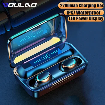 

Wireless Headphones TWS Bluetooth 5.0 Wireless Earphones 2200mAh Charging Box With Microphone Sport Waterproof Headsets Earbuds