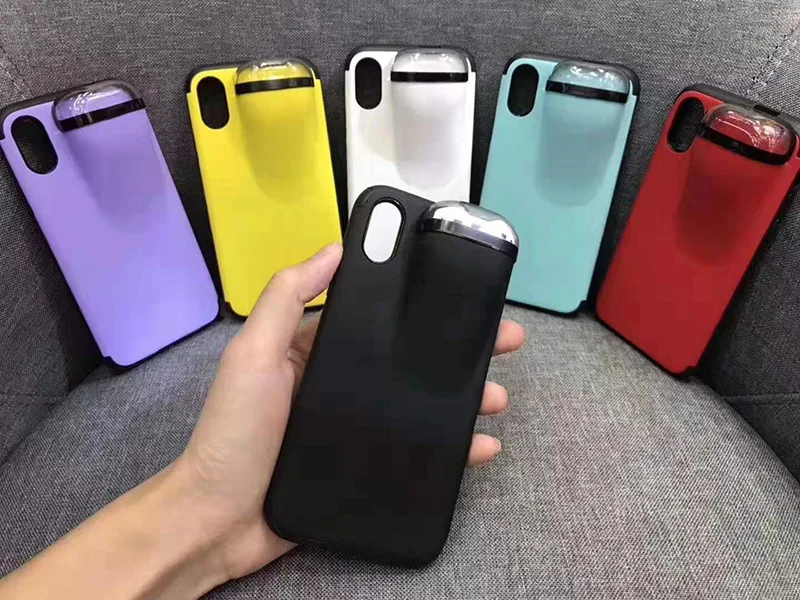2 в 1 чехол для телефона для iPhone 11 Pro XS Max XR X 6 6S 7 8 Plus, беспроводные наушники, гарнитура, чехол для Airpods 1, 2, TPU PC