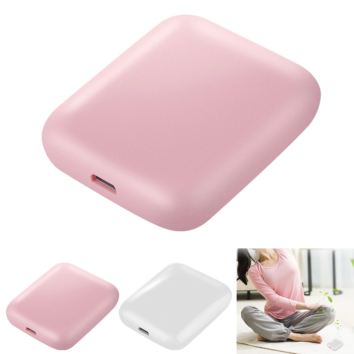 

Air Purifier Personal Necklace Negative Ion Generator Odor Eliminator Mini Air Purifiers Air Fresher Ionizer USB Cable Low Noise