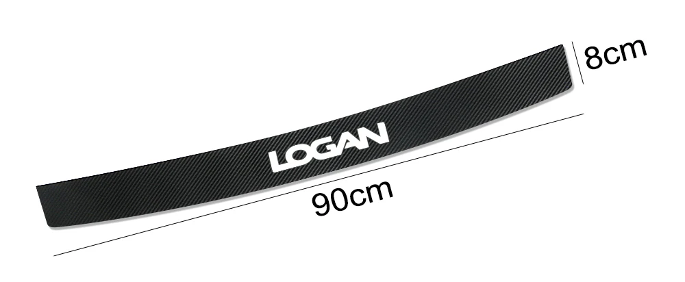 Car Trunk Guard Plate Rear Bumper Protect Sticker For Renault Dacia Logan Auto Carbon Fiber Protector Car Decoration Accessories (4)