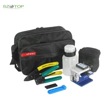 

Free Shipping FTTH Tool kit 8 in 1 with Fiber Cleaver FC-6S and CFS-2 Fiber Stripper, Alcohol Bottle