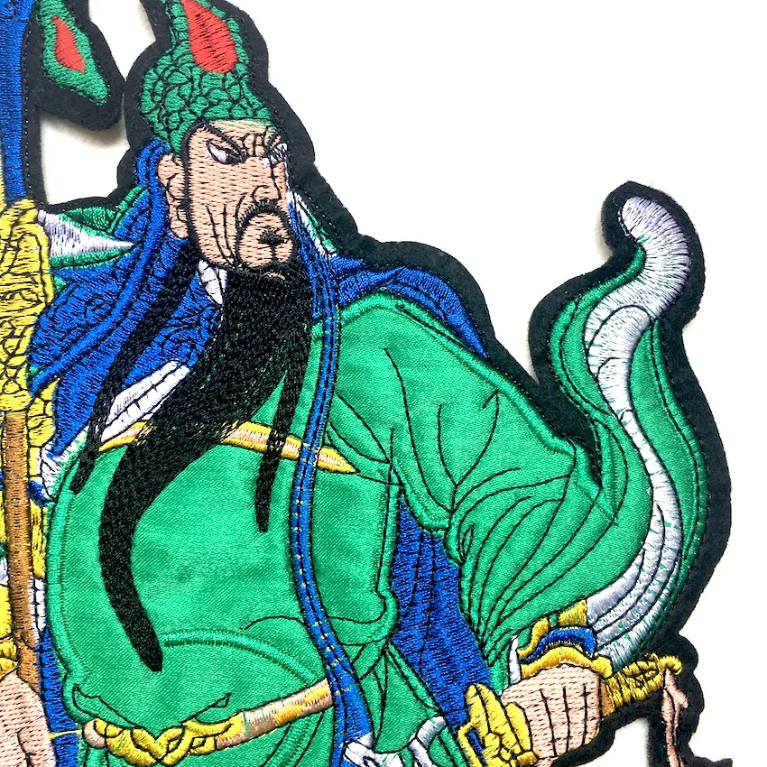 1 шт. вышитая аппликация Guan Yu с героем китайской истории нашивки для одежды сделай