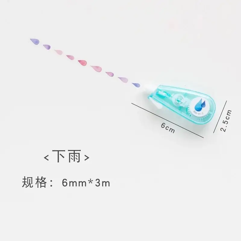 rain Sharkbang Kawaii животное кролик панда дневник в стиле Скрапбукинг декоративная Корректирующая лента пресс тип Школьные Канцелярские Товары для детей Подарки - Цвет: rain
