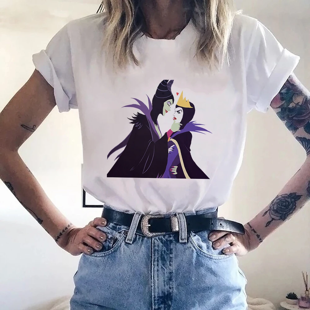 Топ Комфортная футболка Disney Classy Villain Evil Queen новая модная повседневная с короткими