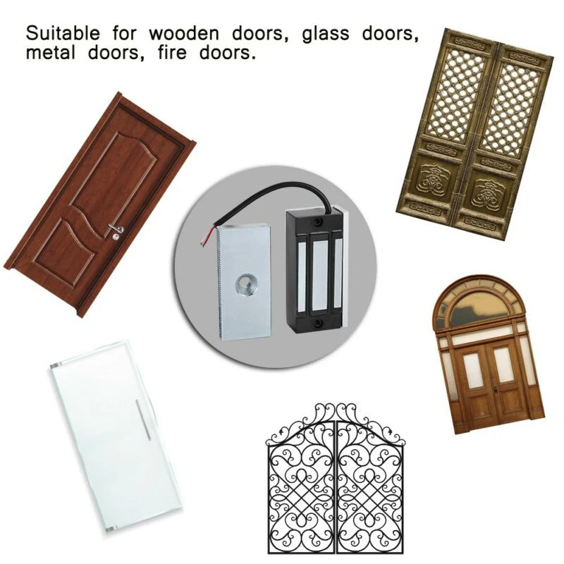 

Single Door 60kg 150Lbs Holding Force Electromagnetic Electric Magnetic Lock Set