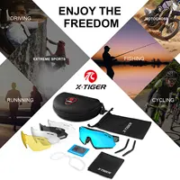 Lunettes de soleil polarisées pour hommes et femmes, cyclisme, vtt, Protection, sport, pêche, 5 lentilles, nouvelle collection X-TIGER 6