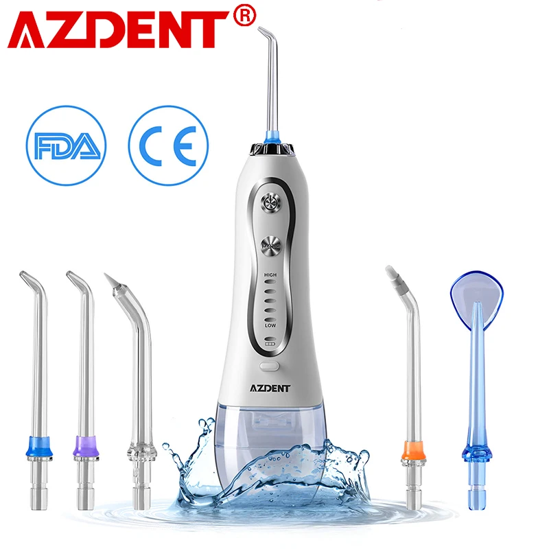 AZDENT Azdent  Newest HF-6 5Models  Electric Oral Irrigator with Travel Bag Cordless Portable Water Dental Flosser