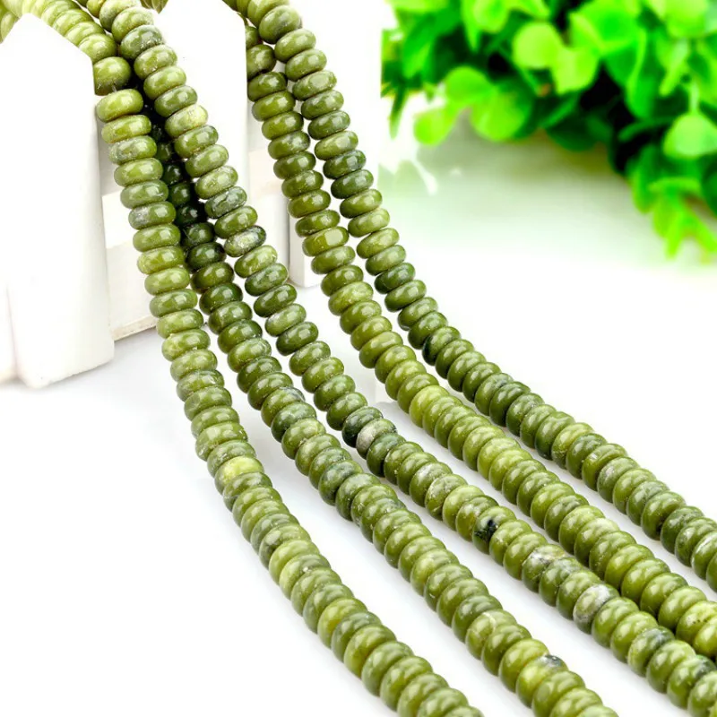 Бусины Из Натурального Красного капустного зеленого камня 4x8 мм полудрагоценные