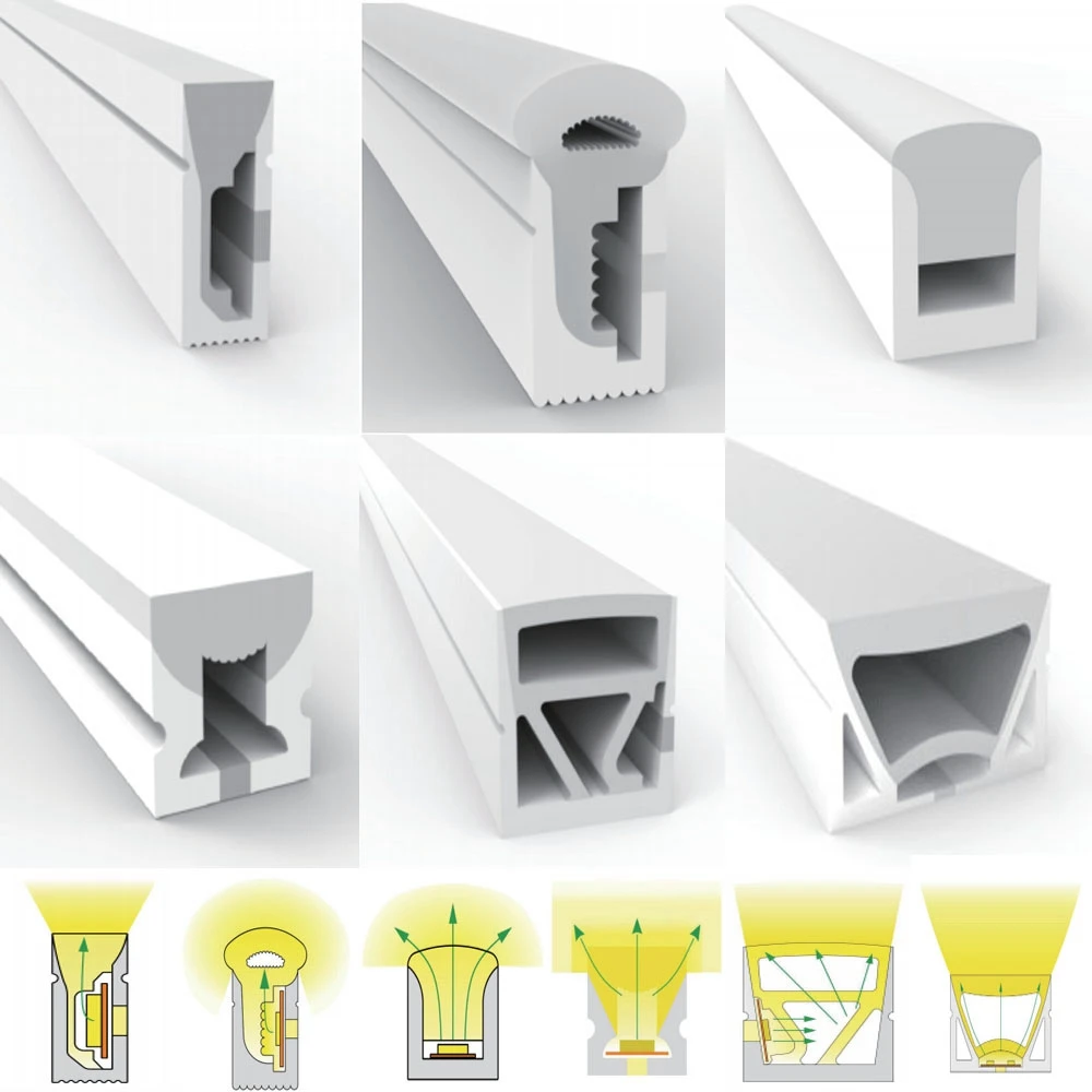 

WS2812B WS2811 SK6812 LED Neon Rope Tube Silicone Gel Flexible Strip Light Soft Lamp Tube IP67 Waterproof For Decoration
