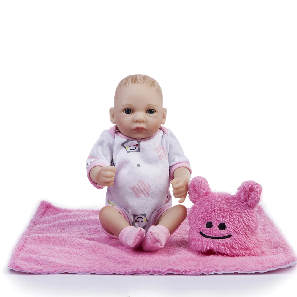 25 см силиконовые куклы Reborn для всего тела реалистичные с открытыми глазами Bebe