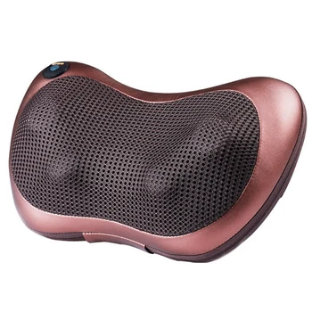 

Roller Massage Pillow For Neck Chair Infrared Heating Kneading Neck Shoulder Car Shiatsu Massage And Relaxation Eu Plug