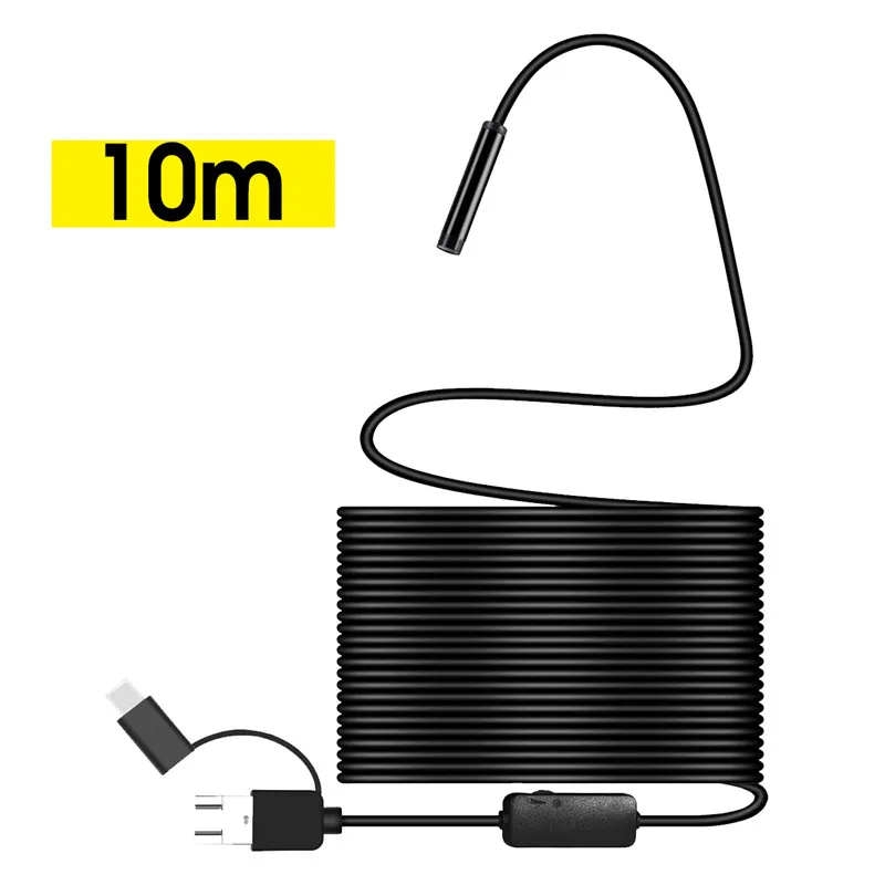 Мини камера эндоскоп HD 1200P IP68 2 м Жесткий гибкий Android телефон USB камера для Android автомобильный эндоскоп видео осмотр