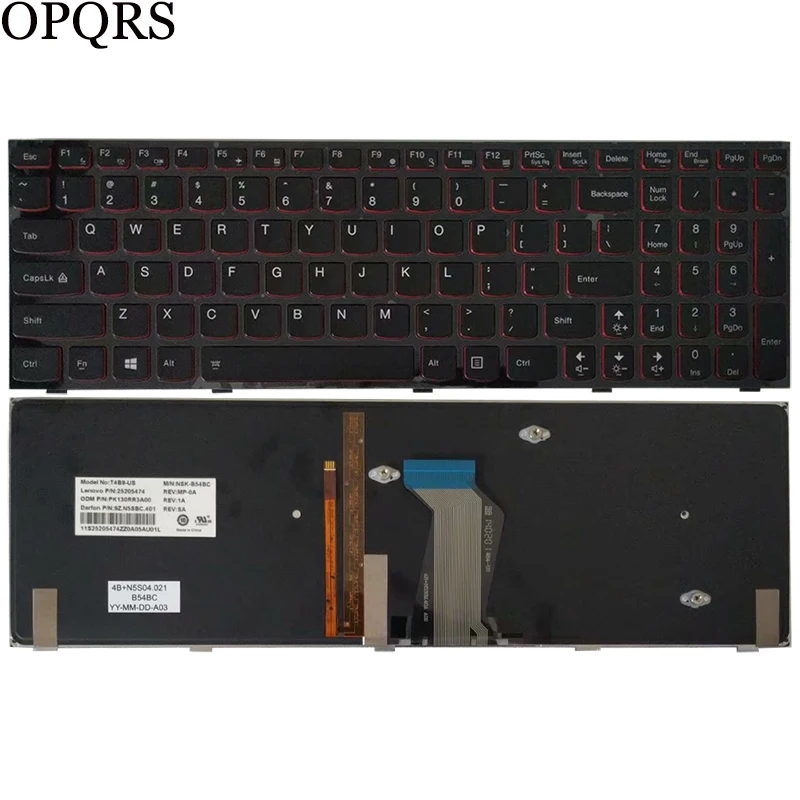 Клавиатура для ноутбука Lenovo Y590 Y500 Y510P US новая клавиатура с рамкой Blacklight |