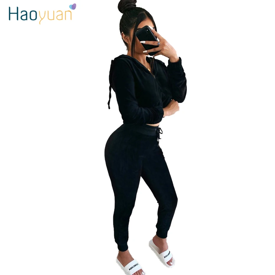 velvet matching tracksuit
