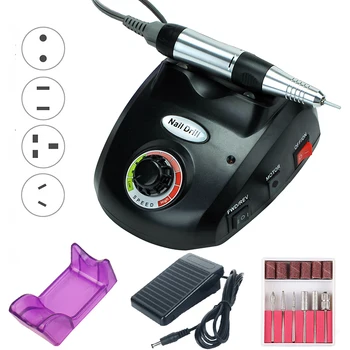 

Pro 35000RPM Electric Nail Drill Machine Set for Manicure Pedicure Gel Remover Polishing Strong Nail Drill Equipment File Kit