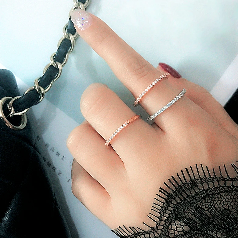 最新重做胧月微镶超细戒指 2