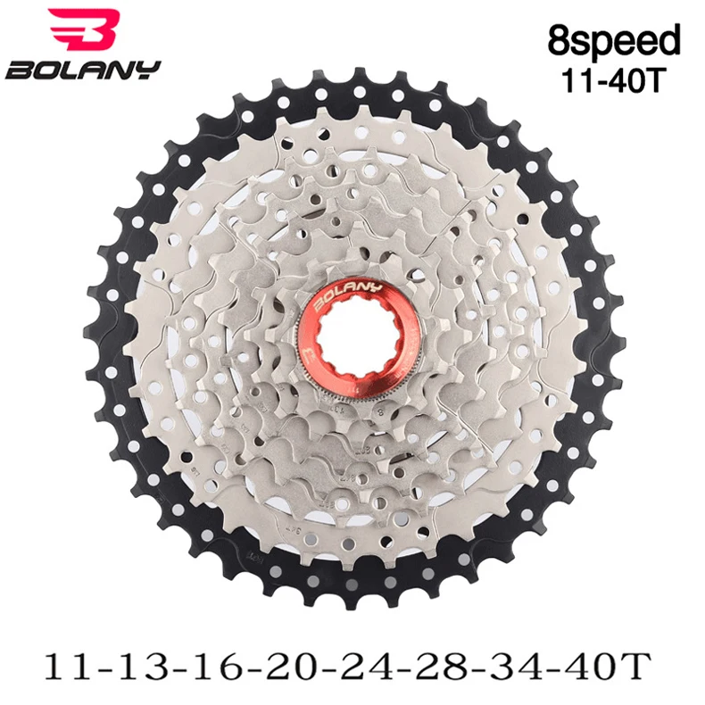 Bolany 8 скоростная кассета MTB 8V 11-42T 11-40T 11-36T 11-32T набор звездочек со встроенной трещоткой для горного велосипеда широкого соотношения Сверхлегкий 400g Велосипед маховик