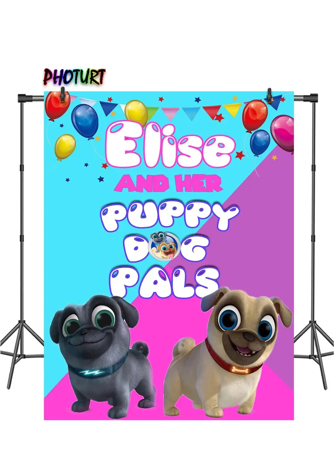 PHOTURT щенок фотографии фонов Baby Shower вечеринка для мальчика день рождение фон
