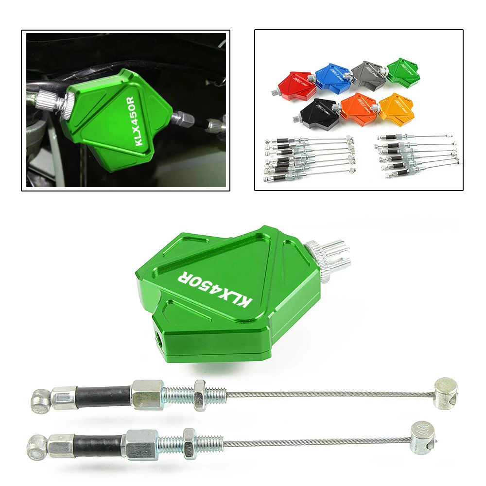 

Motorcycle CNC Aluminum Stunt Clutch Lever Easy Pull Cable System FOR KAWASAKI KLX450R 2008 2009 With KLX450R logo KLX 450R