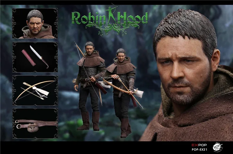 1/6 весы Коллекционная Фигурка Chivalrous Robin Hood с 2 головками Ультра гибкая 1" фигурка куклы пластиковая модель игрушки