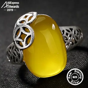

Israel S925 Fine Antique shop Ring Sterling Silver wealth Handmade money Natural Artisan Baltic Natural Gemstone amber